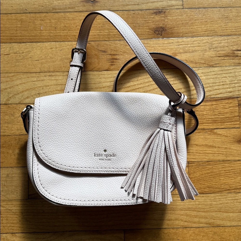 Kate Spade Light Cream Leather Crossbody
